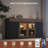 63" Wide Sideboard Buffet Cabinet With Led Lighting And Power Outlets, Modern Storage Credenza For Dining Room Living Room Kitchen