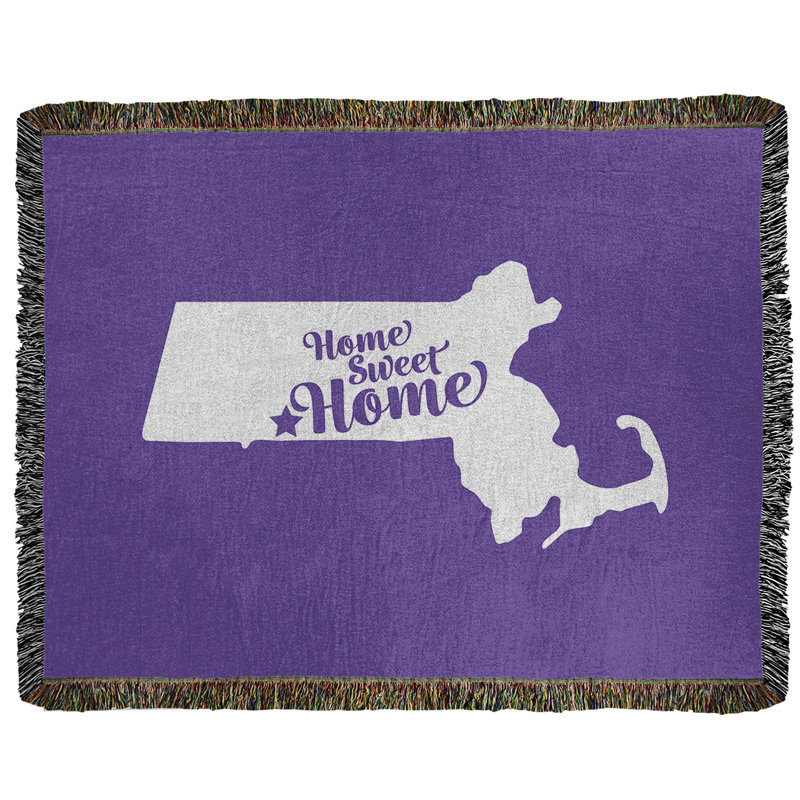 Jeté en coton tissé springfield massachusetts home, l 60 po x L 80 po, Mauve