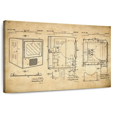 Brevet d'armoire de télévision rétro