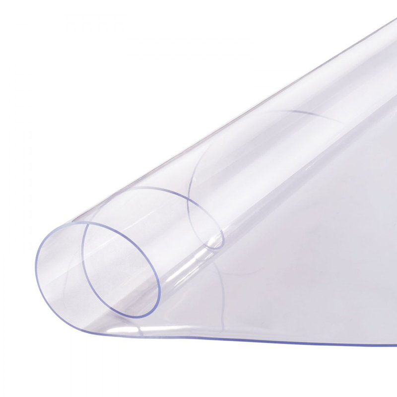 Protecteur de table en PVC rond transparent pour bureau 2.0mm d'épaisseur, 42 po rond