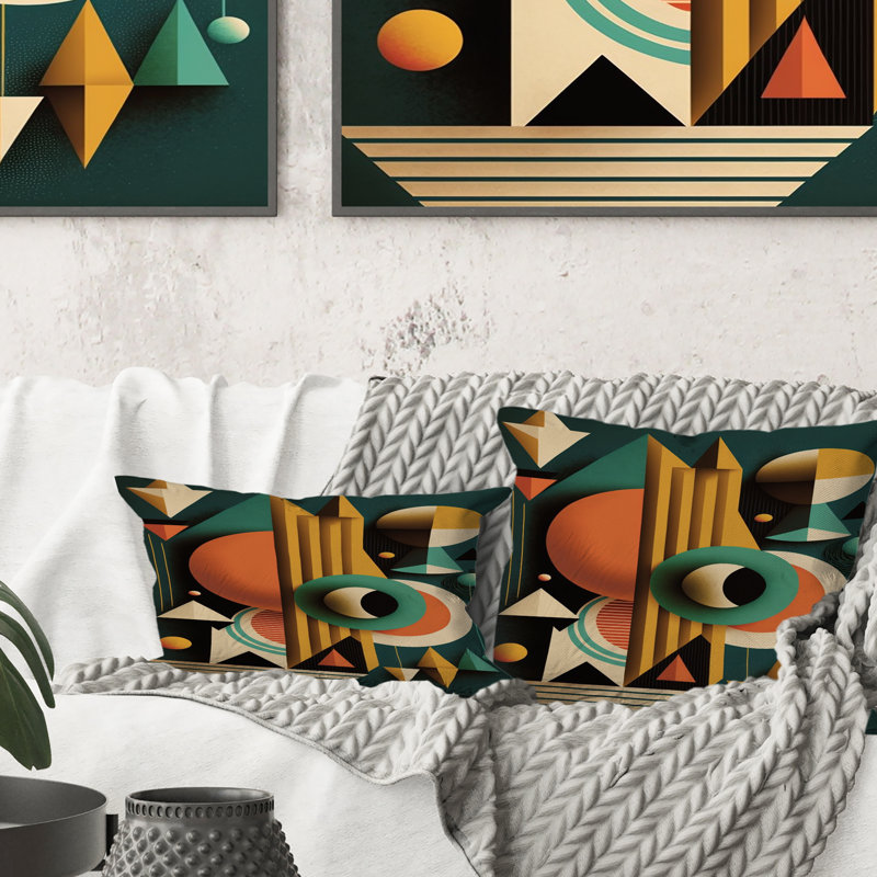 Coussin Mid-Century Retro Dimensions VI - Abstract Midcentury