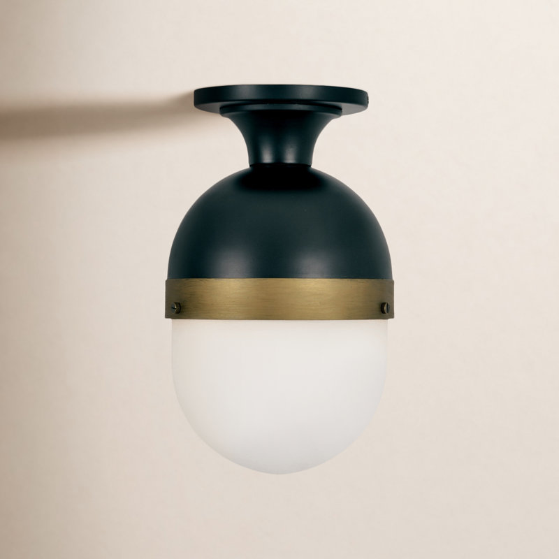 Capsule 1-Light Outdoor Semi Flush Mount
