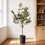 Arbre d'eucalyptus artificiel 5 pi en pot noir - décor de plante d'intérieur réaliste