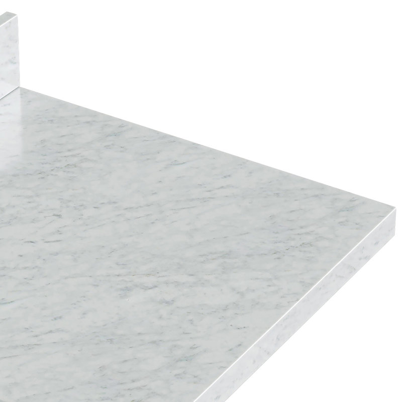 Cambridge 67'' Single Bathroom Vanity with Carrara Marble Top, Midnight Blue, Oval