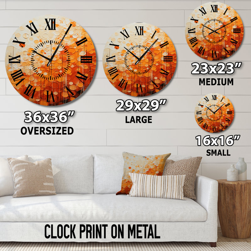 Horloge murale Tangerine Tango IV, Surdimensionné