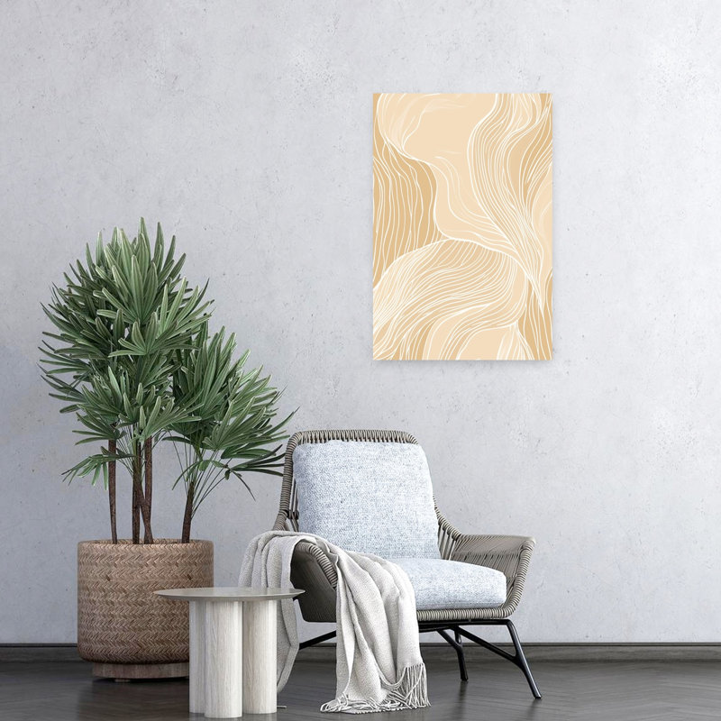 Soft Organic Flow Abstract Elegant Minimalist Wall Art Print by Mathieu - Wrapped Canvas Print, 60.96cm H x 40.64cm W