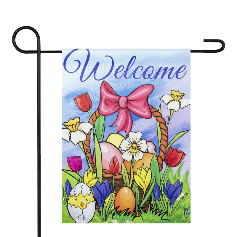 Drapeau extérieur Welcome Welcome Basket, H 18 po x l 12,5 po