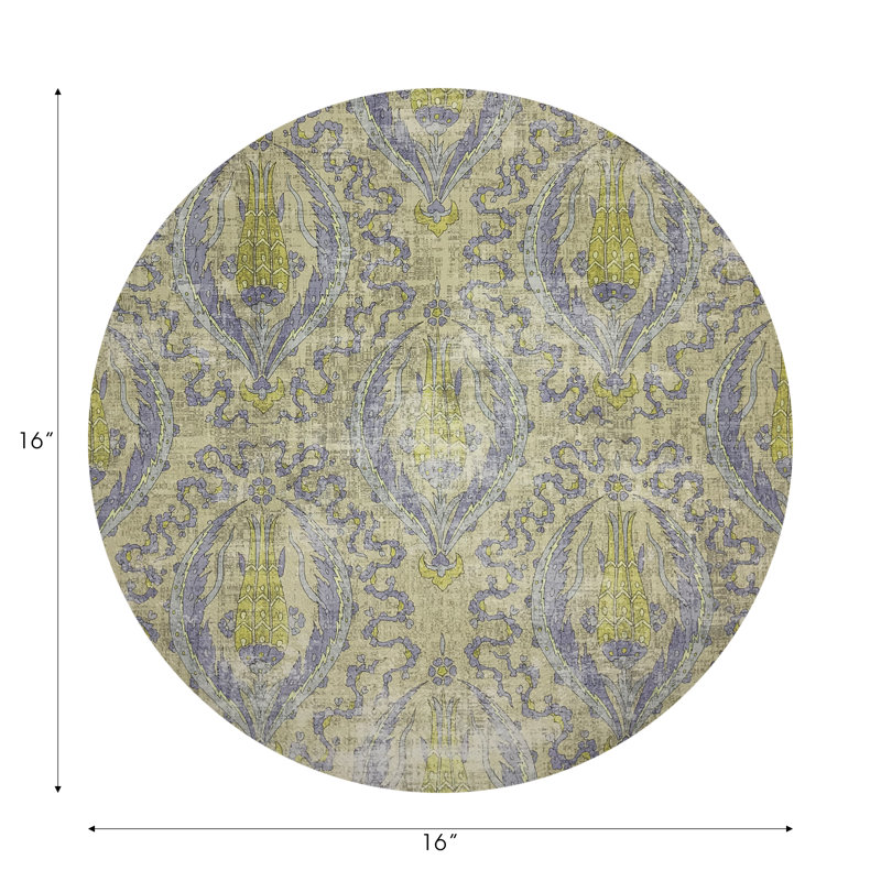 Byzantine Jewel Pebble 16" Vinyl Placemat, Gold