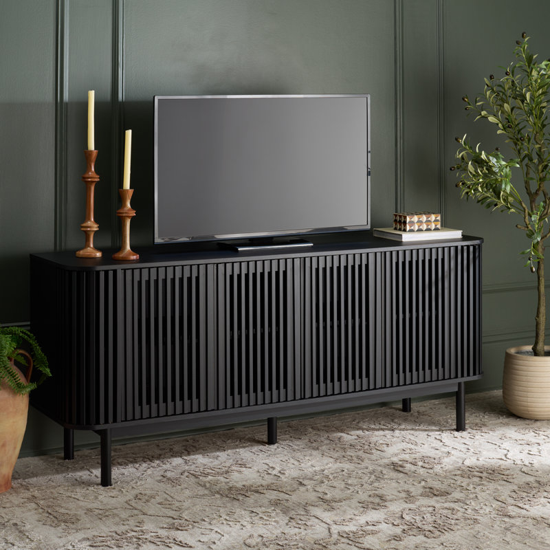 Buffet / meuble télé 4 portes Adiel, Noir