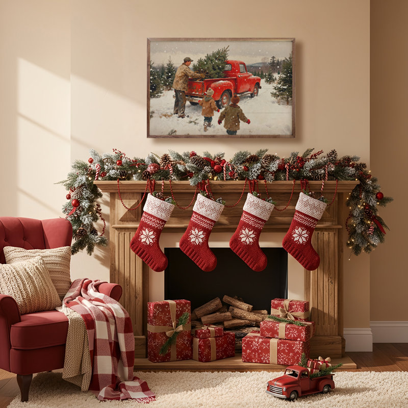 Christmas Tree Farm Truck, H 16 po x l 24 po