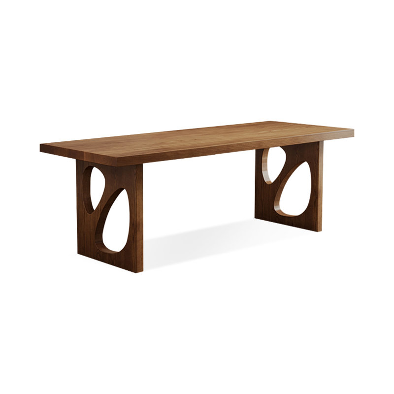 Bureaux rectangulaires bruns en bois massif, H 29,53 po x l 78,74 po x P 31,5 po