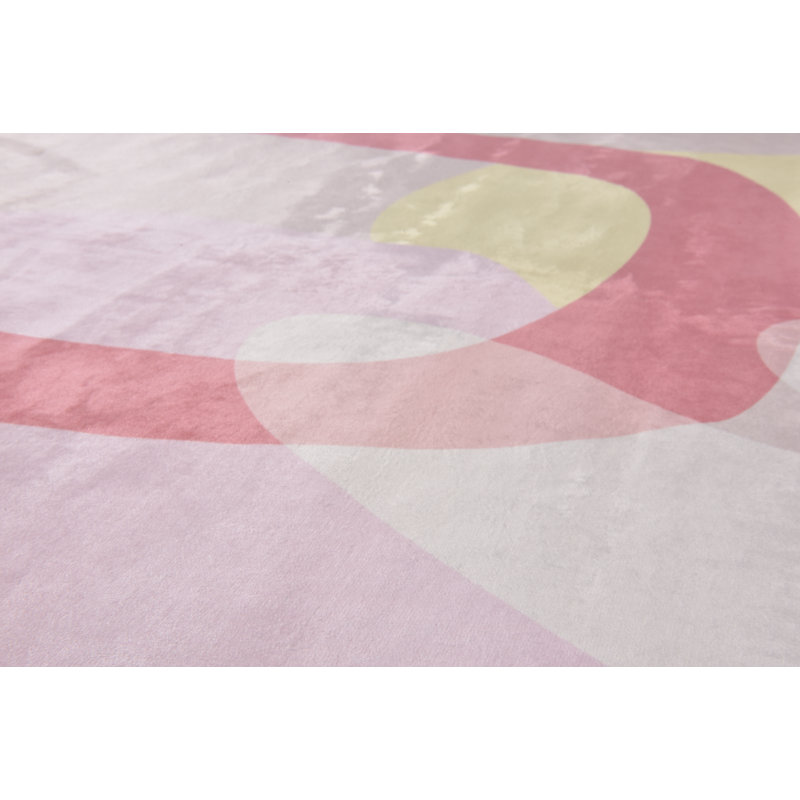 No Pattern And Not Solid Colour Machine Woven Pink Area Rug, Rectangle 140 x 200cm