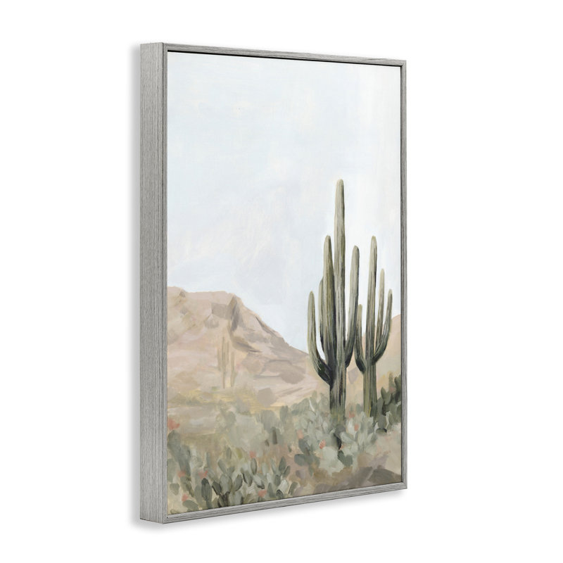 Giclée encadrée par Desert Tranquility Cacti, design par Hannah Dawson, H 24 po x l 16 po, Estampe numérique Farmhouse