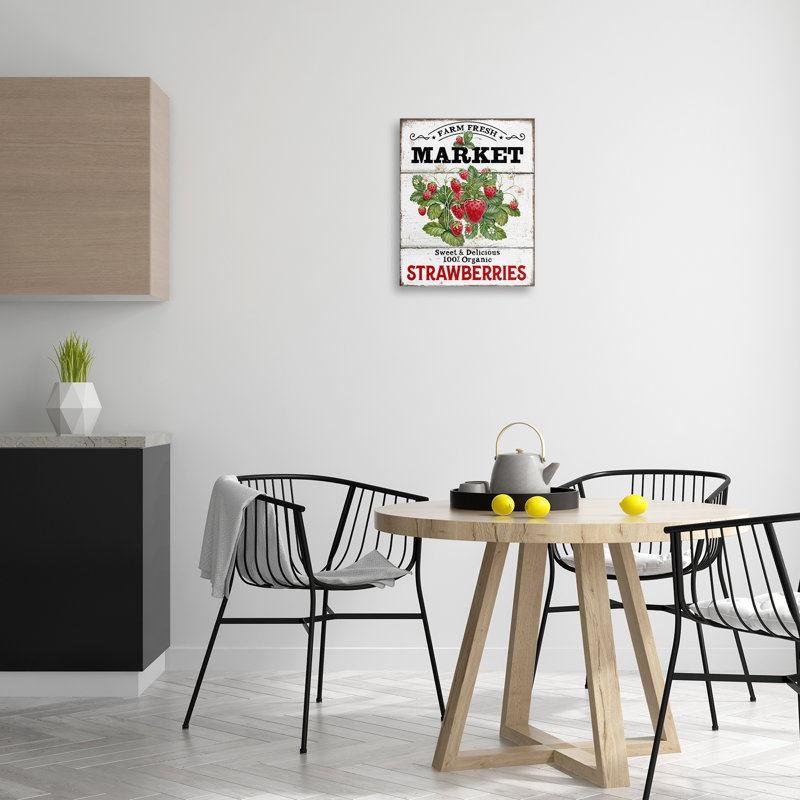 Art mural sur toile Farm Fresh Strawberries par Creatif Belle bp-563_CN, H 20 po x l 16 po