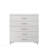 White 5-Drawer Chest With Metal Legs