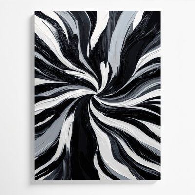 Abstrait art figuratif noir sur toile 56