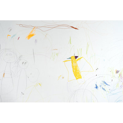 Child Wall Drawings - Wrapped Canvas Print