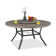 Patio Aluminum Round 60" Dining Table With Removable Lazy Susan and Umbrella Hole for 6 Person