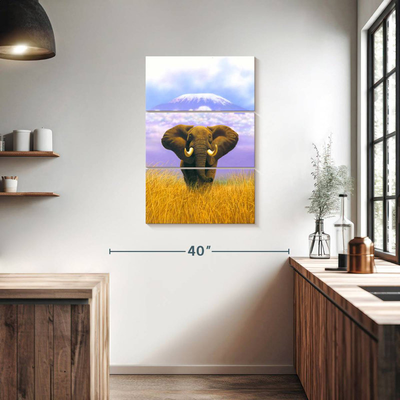 Brampt Elephant At Table Mountain, 38" H x 24" W
