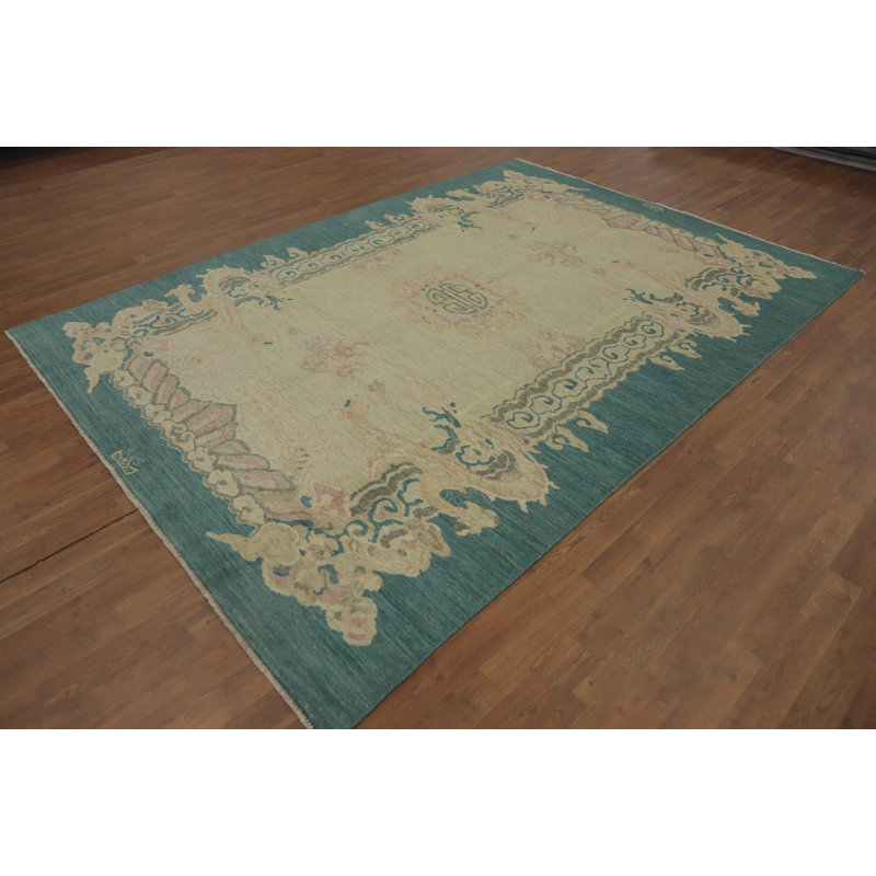 Vegetable Dye Art Deco Living Room Area Rug 7x9