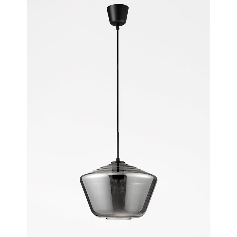 1 - Light Black Schoolhouse Pendant