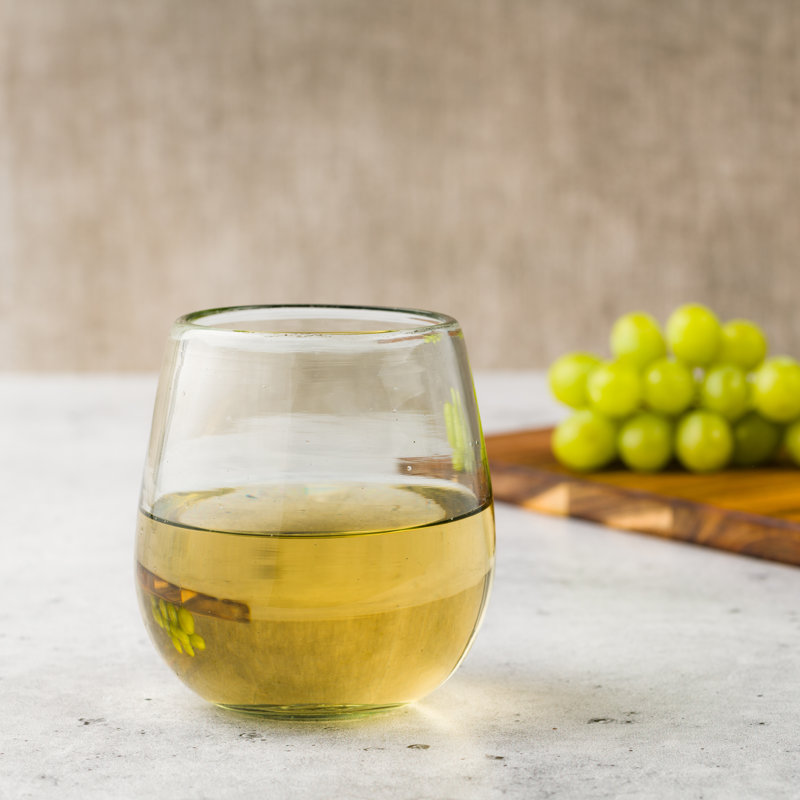 Verre à vin transparent sans pied, Transparent