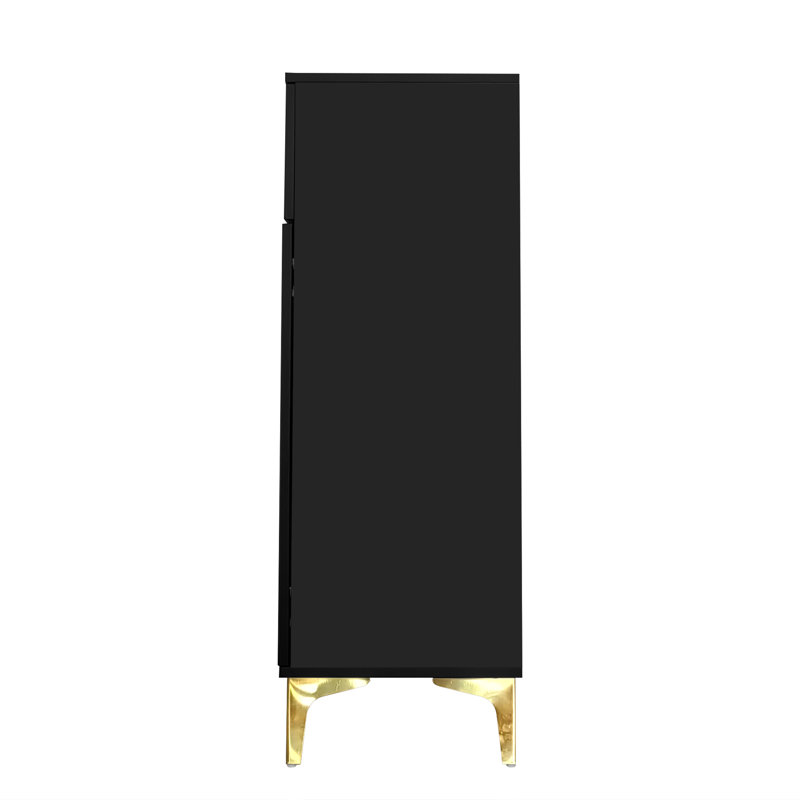 12 Pair Shoe Storage Cabinet, Black