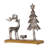 Reindeer And Tree Metal Christmas Tealight Holder - 10.5"