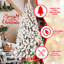 Arbre floqué pré-éclairé de 9 pi avec embouts de 1930, support en métal stable et fil à mémoire à dépliage automatique pour un décor festif de Noël. 650 lumières blanches chaudes, assemblage facile-734810531