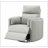 Sagen Gray Faux Leather Glider Recliner with Swivel