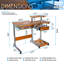 Bureau d'ordinateur complet, grain de bois-1892079895