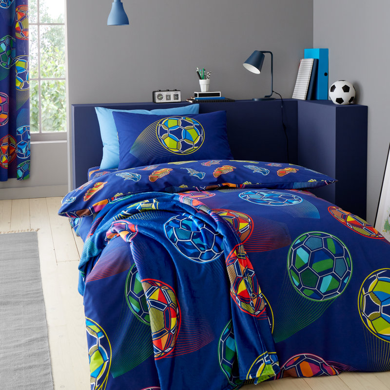Bright Football Cosy Blanket Throw