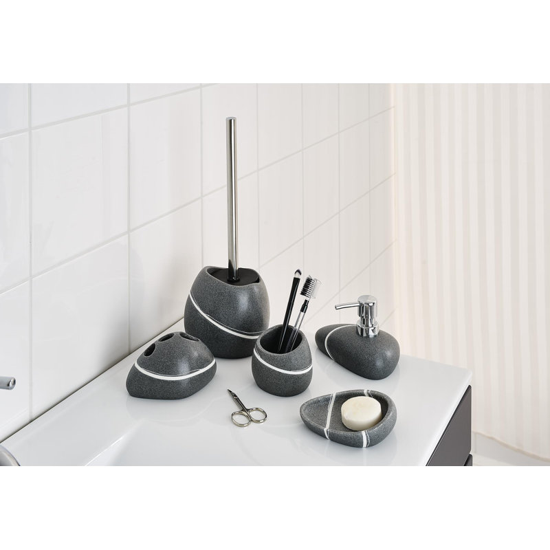 Little Rock Bathroom Accessory, Grey