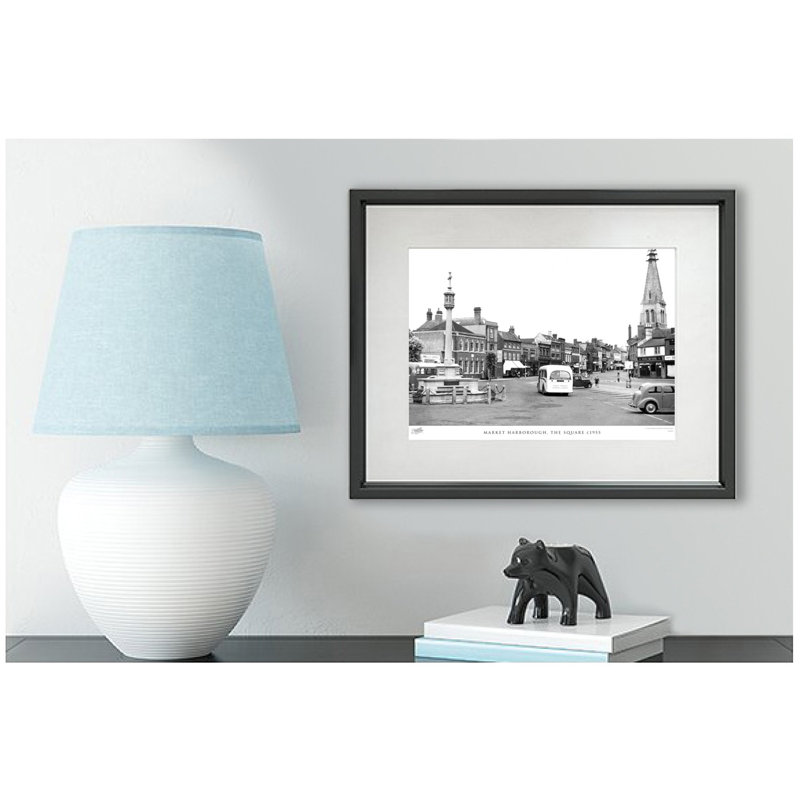 Market Harborough, The Square C1955 - Single Picture Frame Print, 31.5cm H x 38.8cm W x 2.3cm D