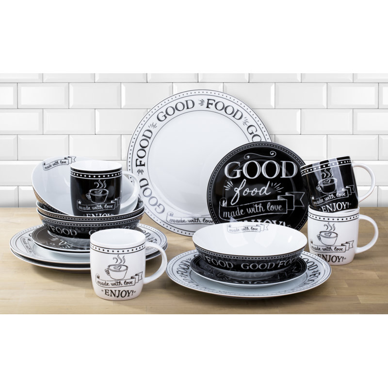 Piece Porcelain China Dinnerware Set - Service for 4