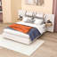 Lit plateforme tapissier avec tablettes de rangement, deux prises et ports de charge USB-106588546-106588542