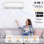 Mini unité AC climatisée 9000BTU, climatiseur mural 19 SEER2 divisé, 208 / 230V, mini système AC / chauffage à deux modes WIFI avec refroidissement et chauffage à deux modes, pour la maison, la chambre à coucher