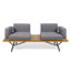 Causeuse d'extérieur avec table basse Canoga