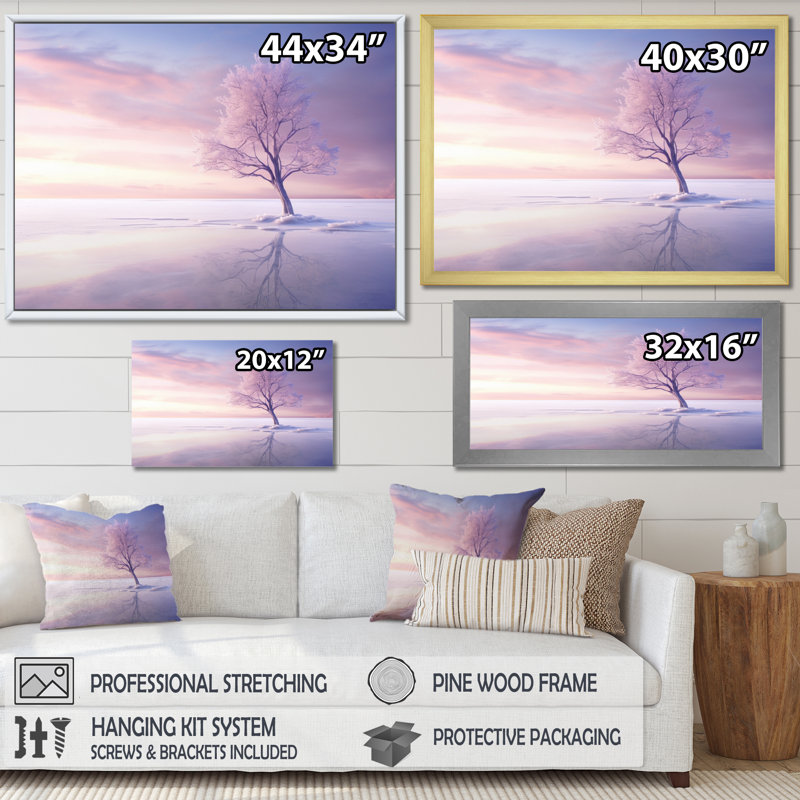 " Sky Pastel Dreamscape I ", 12" H x 20" W x 1" D, White Picture Framed