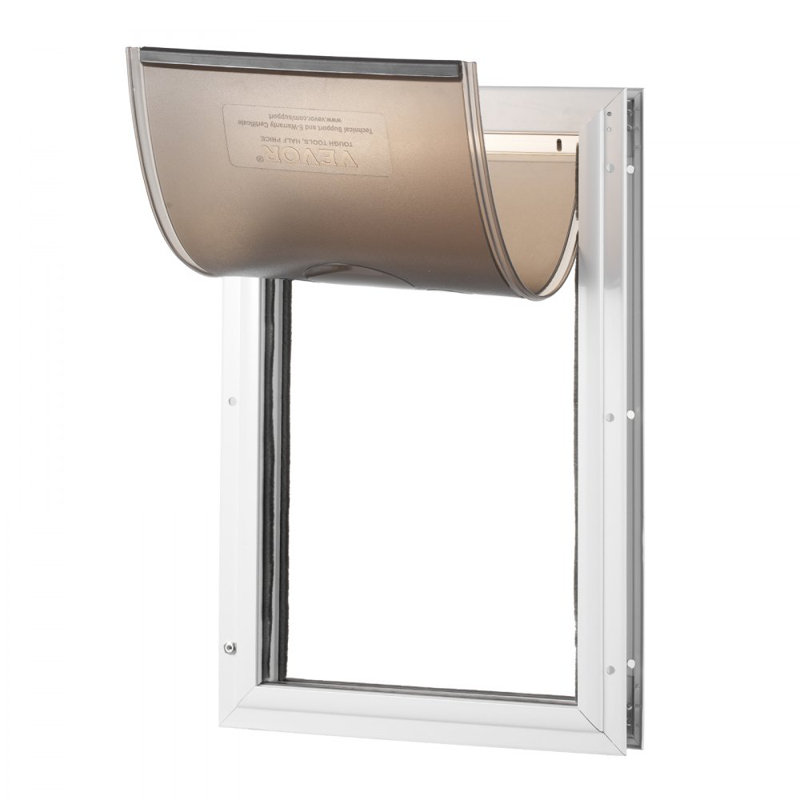 Porte pour animal de compagnie pour porte avec serrure et système de rabat magnétique, H 27,44 po x l 16,65 po x P 2 po