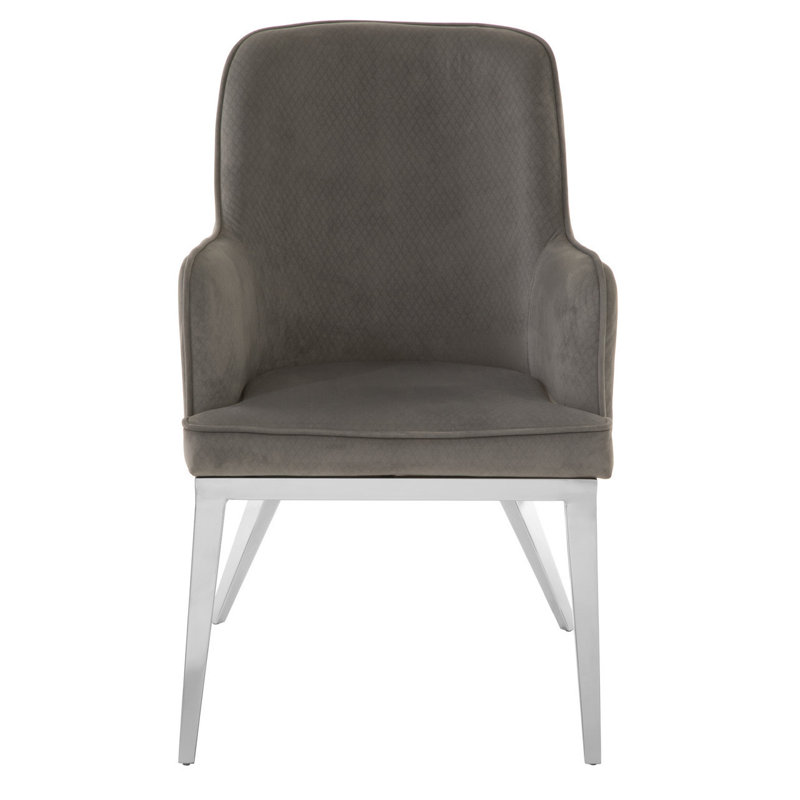 Florissant 46cm H Velvet Upholstered Armchair in Black
