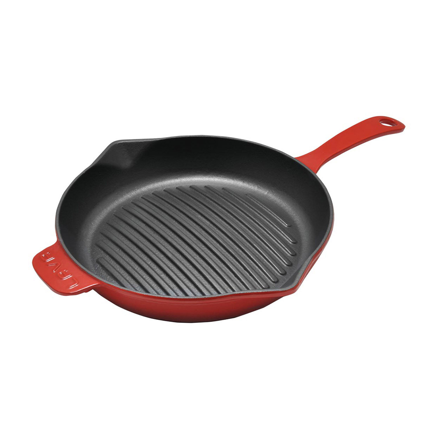 Calphalon cast iron grill pan Red enameled 11 square fry skillet heavy