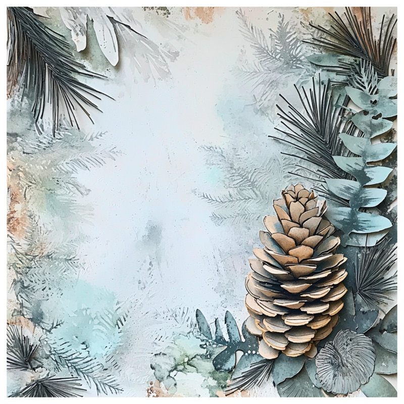 Pinecone Eucalyptus Arrangement Bath Mat, 34in W x 21in L