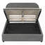 Lit plateforme tapissier pleine grandeur avec système de rangement hydraulique Teddy-37583409