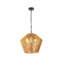 Suspension bohème en corde de chanvre de 43 cm (17 po), luminaire suspendu artisanal de style campagnard avec hauteur réglable, finition naturelle pour îlot de cuisine ou salle à manger (ampoule non incluse)