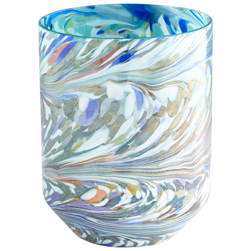 Wanaka Glass Table Vase, 9.25" H x 7" W x 7" D