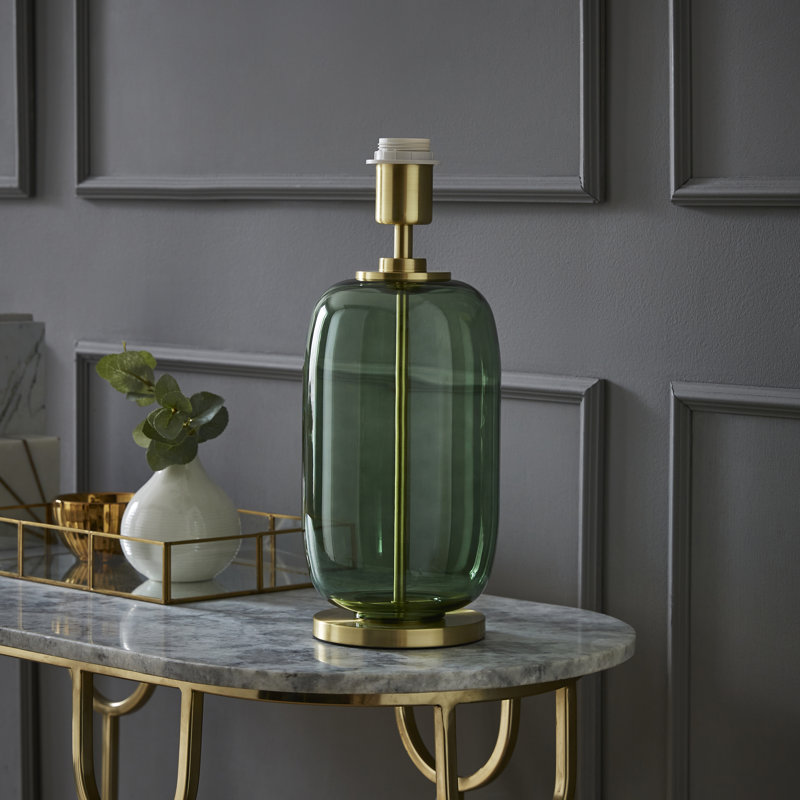 Remko Glass Table Lamp, Green