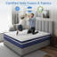 Matelas hybride en mousse viscoélastique de 10 po Loucas avec fermeté certifiée CertiPUR-US et Oeko-245840615