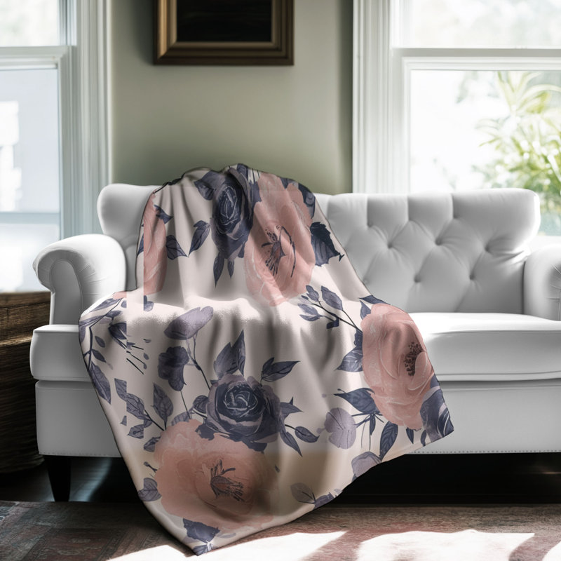 Jeté Soft Soft Petals - 1 pièce Sherpa Premium, Lit simple