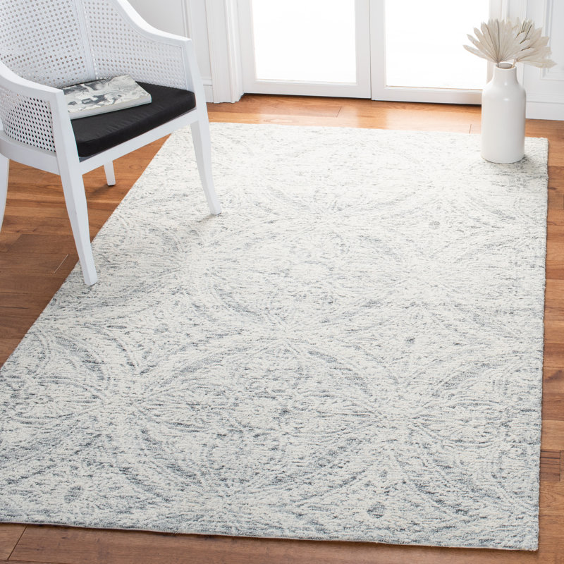 Tapis en laine / coton touffeté à la main Ameer, Rectangle 8 pi x 10 pi